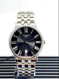 Tissot Carson Premium Black Dial Silver Steel Strap Watch For Men - T122.410.11.053.00 Authentic Buy Shop Now