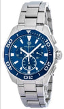 Tag Heuer Aquaracer Blue Dial SIlver Steel Strap Watch for Men - CAY111B.BA0927 Authentic Buy Shop Now