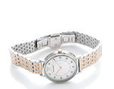 Emporio Armani Gianni T Bar Mother of Pearl Dial Two Tone Steel Strap Watch For Women - AR2508 Authentic Buy Shop Now