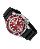 Citizen Eco Drive Promaster Marine Red Dial Black Rubber Strap Watch For Men - BN0159-15X Authentic Buy Shop Now