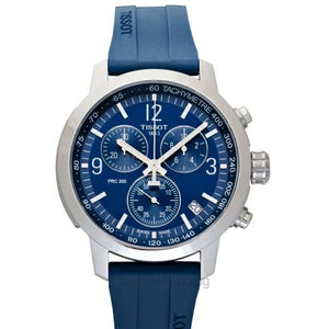 Tissot T Sport PRC 200 Chronograph Blue Rubber Strap Watch For Men - T114.417.17.047.00 Authentic Buy Shop Now