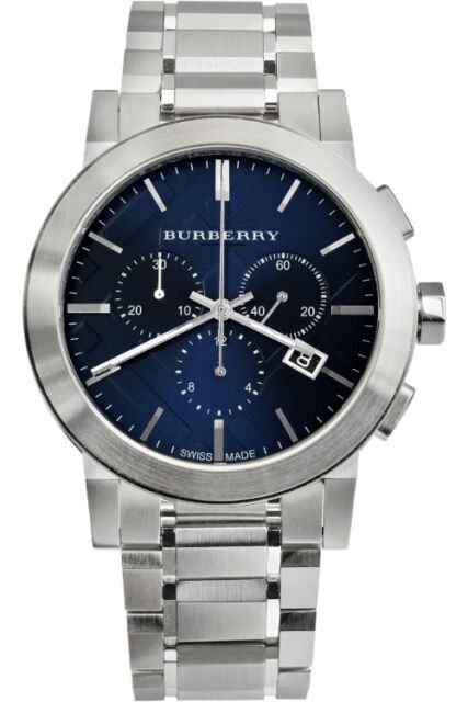 Burberry The City Blue Dial Silver Steel Strap Watch for Men - BU9363 Authentic Buy Shop Now