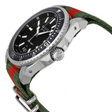 Gucci Dive Black Dial Two Tone NATO Strap Watch For Men - YA136206 Authentic Buy Shop Now