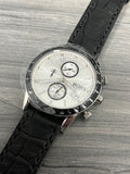 Hugo Boss Rafale Chronograh Quartz White Dial Black Leather Strap Watch For Men - HB1513403 Authentic Buy Shop Now