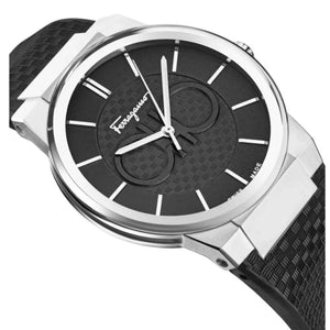 Salvatore Ferragamo Sapphire Bracelet Black Dial Black Silicone Strap Watch for Men - SFHP01024 Authentic Buy Shop Now