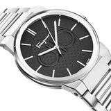 Salvatore Ferragamo Sapphire Bracelet Black Dial Silver Steel Strap Watch For Men - SFHP01124 Authentic Buy Shop Now