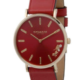 Coach Perry Red Dial Red Leather Strap Watch for Women - 14503867 Authentic Buy Shop Now