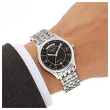 Tissot T Classic T One Automatic Black Dial Silver Steel Strap Watch For Men - T038.430.11.057.00 Authentic Buy Shop Now