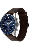 Movado Heritage 29mm Chronograph Blue Dial Brown Leather Strap Watch For Men - 3650061 Authentic Buy Shop Now