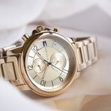 Tommy Hilfiger Claudia Gold Dial Gold Steel Strap Watch for Women - 1781821 Authentic Buy Shop Now