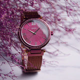 Guess Soho Pink Dial Pink Mesh Bracelet Watch For Women - W0638L6 Authentic Buy Shop Now