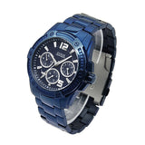 Guess Flagship Chronograph Blue Dial Blue Steel Strap Watch for Men - W0601G2 Authentic Buy Shop Now