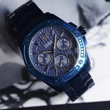 Guess Flagship Chronograph Blue Dial Blue Steel Strap Watch for Men - W0601G2 Authentic Buy Shop Now