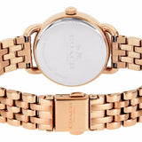 Coach Delancey White Dial Rose Gold Steel Strap Watch for Women - 14502242 Authentic Buy Shop Now