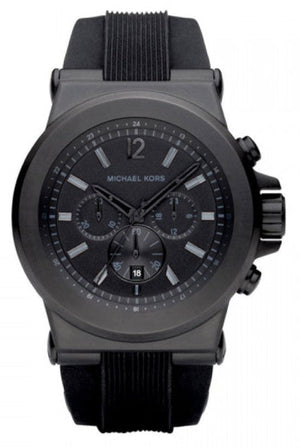 Michael Kors Dylan Black Dial Black Rubber Strap Watch for Men - MK8152 Authentic Buy Shop Now