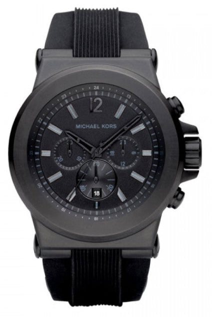 Michael Kors Dylan Black Dial Black Rubber Strap Watch for Men - MK8152 Authentic Buy Shop Now