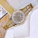 Bulova Crystal Collection Silver Dial Two Tone Steel Strap Watch for Men - 98K102 Authentic Buy Shop Now