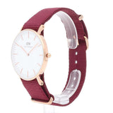 Daniel Wellington Classic Roselyn White Dial Red NATO Strap Watch For Women - DW00100271 Authentic Buy Shop Now
