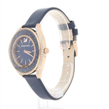 Swarovski Crystalline Aura Blue Dial Blue Leather Strap Watch for Women - 5519447 Authentic Buy Shop Now