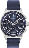 Salvatore Ferragamo 1927 Chrono Analog Blue Dial Blue Leather Strap Watch for Men - SFKZ00223 Authentic Buy Shop Now