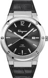 Salvatore Ferragamo F-80 Classic Black Dial Black Leather Strap Watch for Men - SFDT00219 Authentic Buy Shop Now