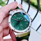 Salvatore Ferragamo F-80 Classic Green Dial Green Leather Strap Watch for Men - SFDT00119 Authentic Buy Shop Now