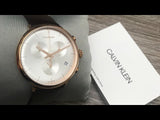 Calvin Klein High Noon Silver Dial Brown Leather Strap Watch for Men - K8M276G6 Authentic Buy Shop Now