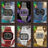 Fossil Retro Digital Gold Dial Gold Steel Strap Watch for Men - FS5843 Authentic Buy Shop Now
