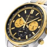 Seiko Sport Chronograph Black Dial Two Tone Steel Strap Watch for Men - SSB430P1 Authentic Buy Shop Now