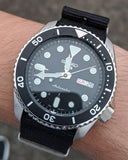 Seiko 5 Sports SKX Automatic Black Dial Black NATO Strap Watch For Men - SRPD55K3 Authentic Buy Shop Now