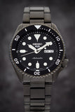 Seiko 5 Sports Automatic Black Dial Black Steel Strap Watch For Men - SRPD65K1 Authentic Buy Shop Now