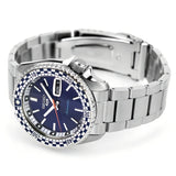 Seiko 5 Sports Petrol Blue Checker Flag Special Edition Blue Dial Silver Steel Strap Watch For Men - SRPK65K1 Authentic Buy Shop Now