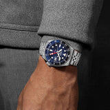 Seiko 5 Sports GMT SKX Automatic Blueberry Dial Silver Steel Strap Watch For Men - SSK003K1 Authentic Buy Shop Now