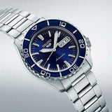Seiko 5 Sports Automatic Blue Dial Silver Steel Strap Watch for Men - SRPK97K1 Authentic Buy Shop Now