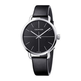 Calvin Klein Even Black Dial Black Leather Strap Watch for Women - K7B231CZ Authentic Buy Shop Now
