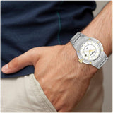 Salvatore Ferragamo F-80 Classic Silver Dial Silver Steel Strap Watch for Men - SFHY02922 Authentic Buy Shop Now
