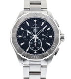 Tag Heuer Aquaracer Chronograph Black Dial Silver Steel Strap Watch for Men - CAY1110.BA0927 Authentic Buy Shop Now