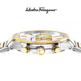 Salvatore Ferragamo F-80 Classic White Dial Two Tone Steel Strap Watch for Men - SFME00821 Authentic Buy Shop Now