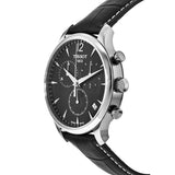 Tissot Tradition Chronograph Black Dial Black Leather Strap Watch For Men - T0636171605700 Authentic Buy Shop Now
