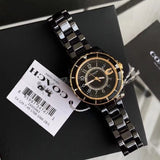 Coach Preston Black Dial Black Steel Strap Watch for Women - 14503461 Authentic Buy Shop Now
