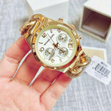 Michael Kors Runway Twist Gold Dial Gold Stainless Steel Strap Watch for Women - MK3131 Authentic Buy Shop Now