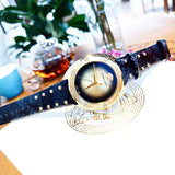Versace Shadov Gold Dial Green Leather Strap Watch For Women - VEBM01018 Authentic Buy Shop Now