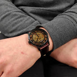 Fossil Townsman Automatic Skeleton Brown Dial Brown Leather Strap Watch for Men - ME3098 Authentic Buy Shop Now