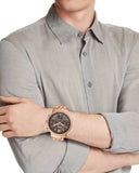 Fossil Neutra Chronograph Mother of Pearl Brown Dial Rose Gold Steel Strap Watch for Women - ES5218 Authentic Buy Shop Now