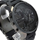 Diesel Mr Daddy 2.0 Chronograph Black Dial Black Steel Strap Watch For Men - DZ7396 Authentic Buy Shop Now
