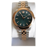 Versace V-Urban Green Dial Two Tone Steel Strap Watch for Men - VELQ00619 Authentic Buy Shop Now