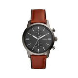 Fossil Townsman Chronograph Gray Dial Brown Leather Strap Watch for Men - FS5522 Authentic Buy Shop Now