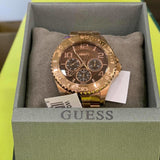 Guess BFF Multifunction Brown Dial Rose Gold Steel Strap Watch for Women - W0231L8 Authentic Buy Shop Now