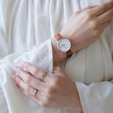 Daniel Wellington Petite Durham White Dial Brown Leather Strap Watch For Women - DW00100172 Authentic Buy Shop Now