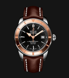 Breitling Superocean Heritage 42mm Rose Gold Chronometer Black Dial Brown Leather Strap Mens Watch - U1732112 Authentic Buy Shop Now